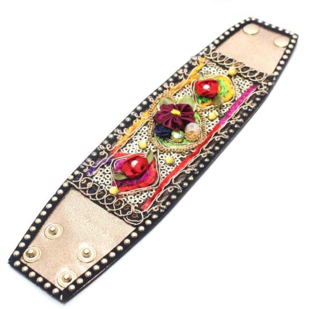 Handmade unique leather bracelet